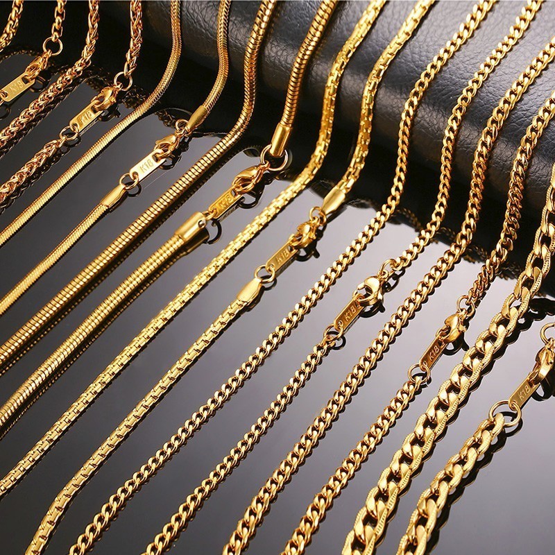 Miami Gold Chain Necklace Men Women w/ K 18 | PurpleHype24.com
